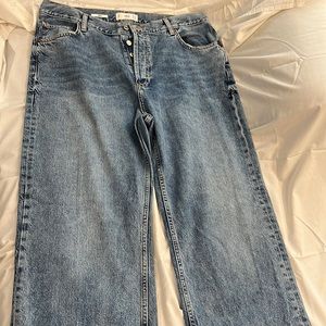 High waisted straight leg Mango jeans.